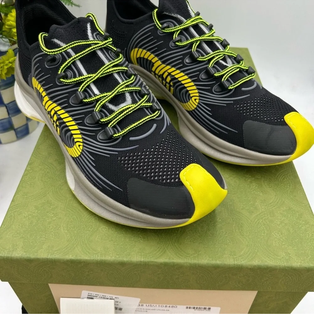 Men’s Gucci inner locking Jaron sneakers size 12.5 made in Italy - Picture 2 of 9